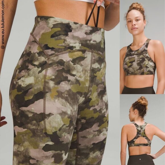 Sz6 SET: Lululemon Heritage Camo Matching Set (bra + leggings) - Never worn - Picture 1 of 16
